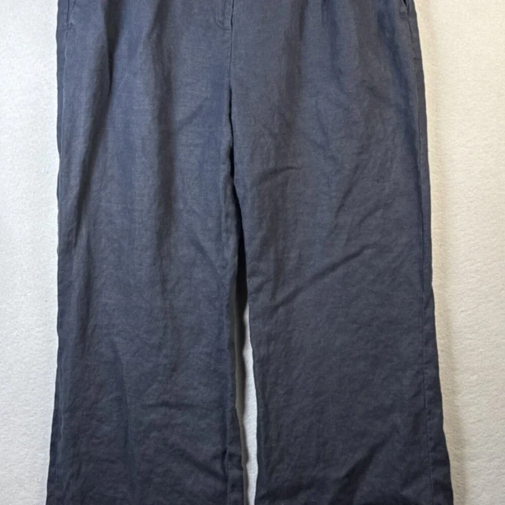 Michael Kors 100%‎ Linen Pants Womens 12 Wide Leg Resort Coastal Grandma Beach